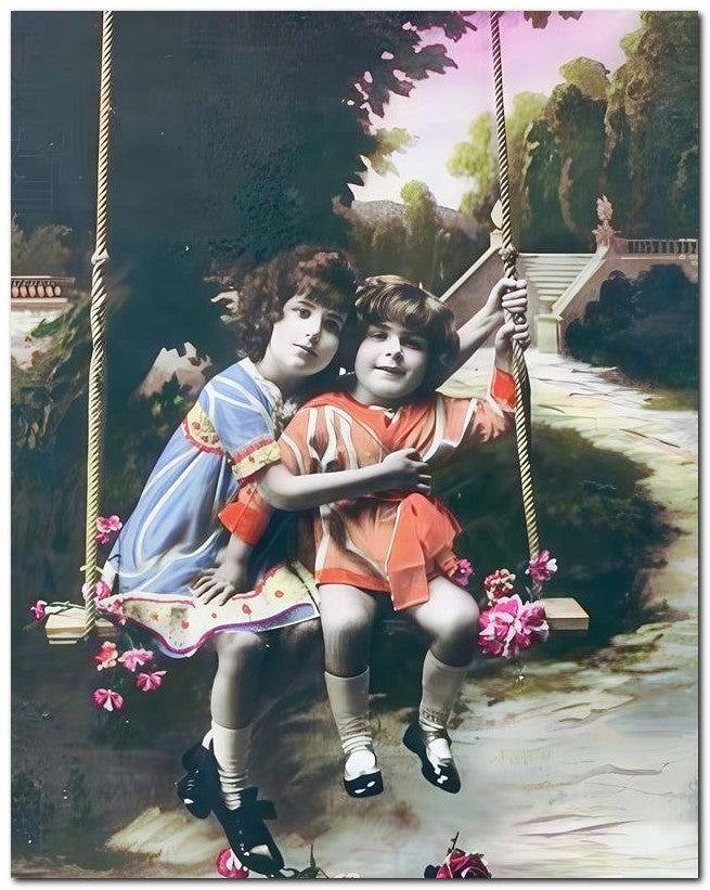 Belle Epoque Children 1910 Swing 2 8x10 Photo Print 23052500994