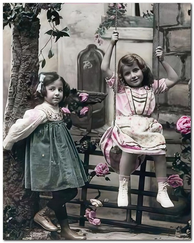 Belle Epoque Children 1910 Swing Kids 8x10 Photo Print 23052500996