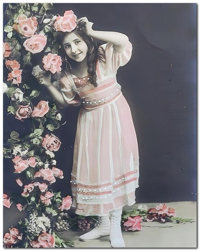 Belle Epoque Children 1910 Tint Roses 8x10 Photo Print 23052501012
