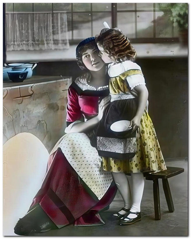 Belle Epoque Children 1910 Two Girls 8x10 Photo Print 23052501027