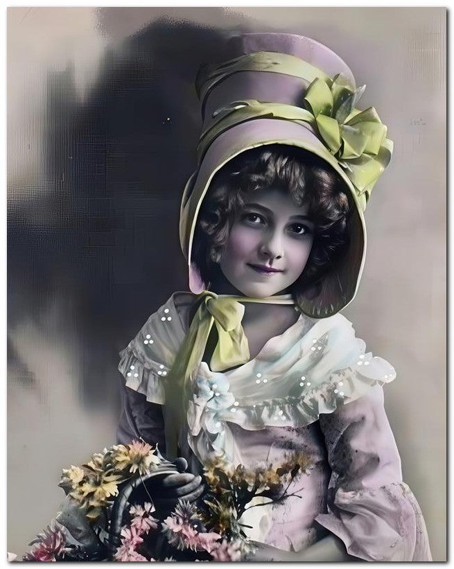 Belle Epoque Children 1910 Yellow Bows 8x10 Photo Print 23052501063