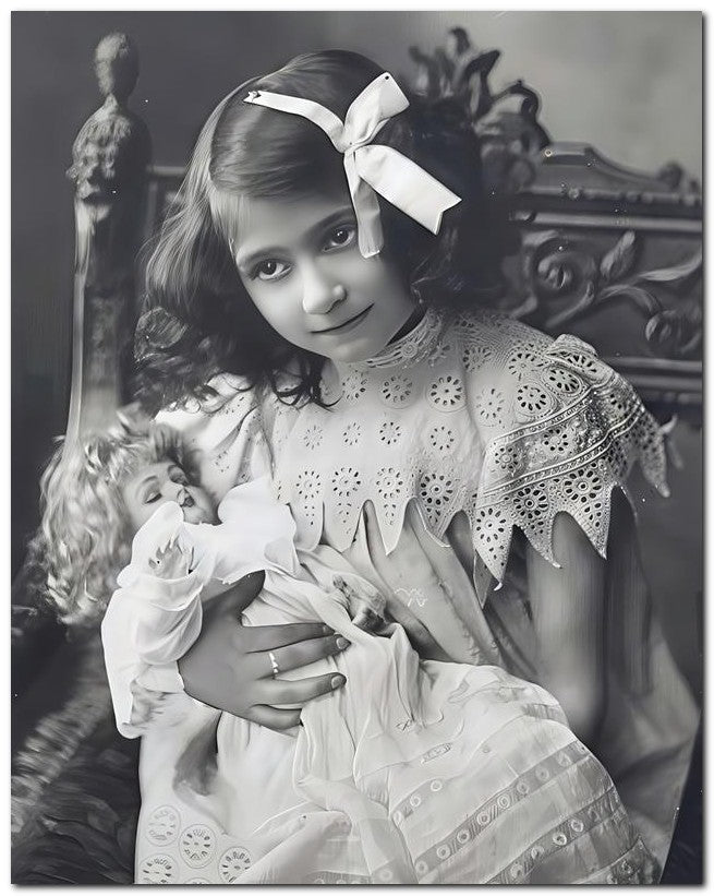 Belle Epoque Children 1910 Young Mommy 8x10 Photo Print 23052501074