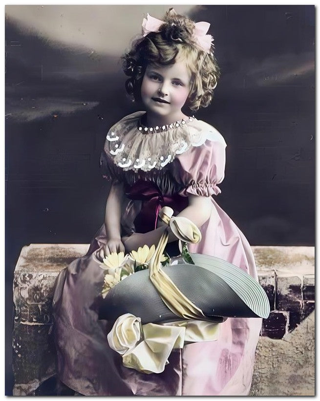 Belle Epoque Children 1911 Bow Hair 8x10 Photo Print 23052501085
