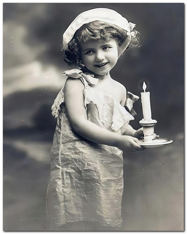 Belle Epoque Children 1911 Candle 8x10 Photo Print 23052501087