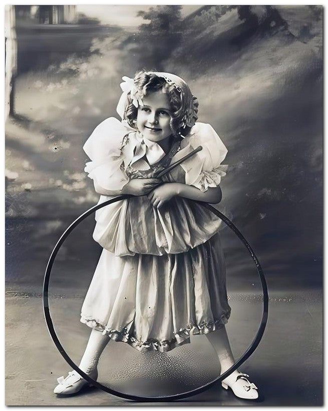 Belle Epoque Children 1911 Hoop Girl 8x10 Photo Print 23052501104