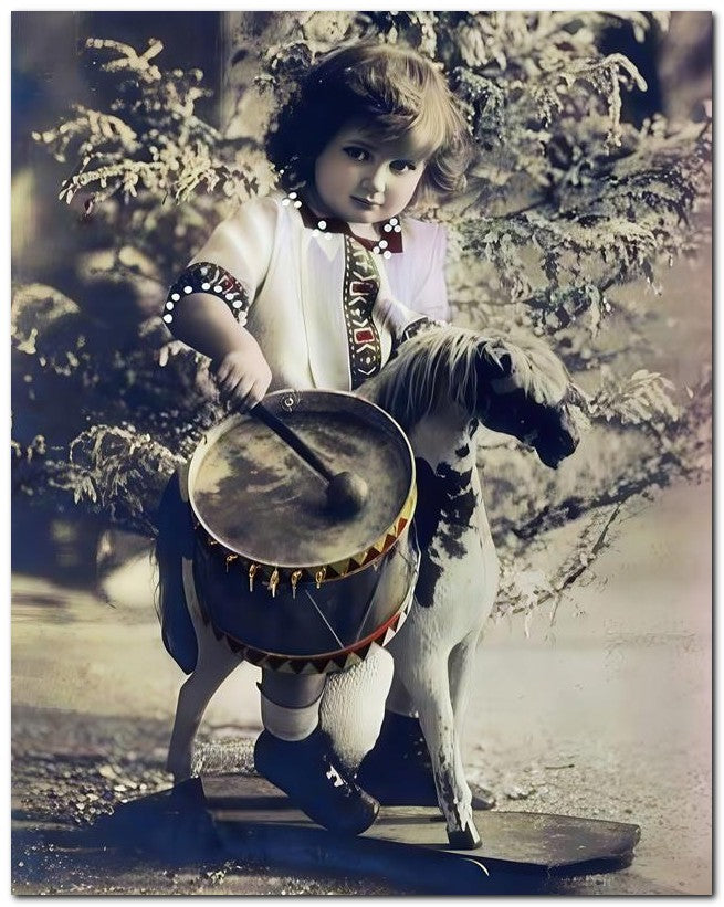 Belle Epoque Children 1911 Play Horse 8x10 Photo Print 23052501114