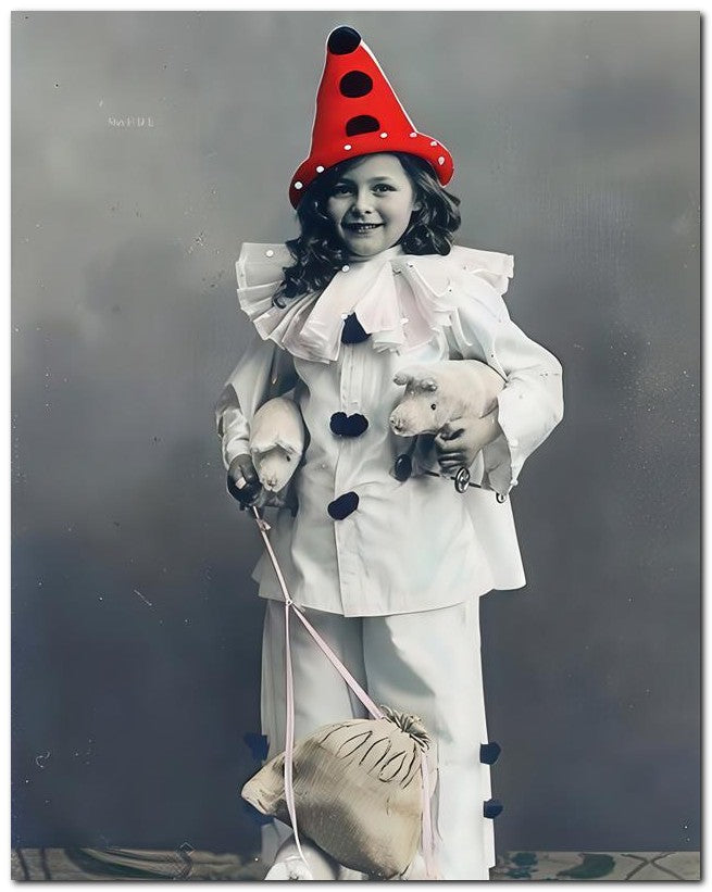 Belle Epoque Children 1912 Clown Pigs 8x10 Photo Print 23052501133