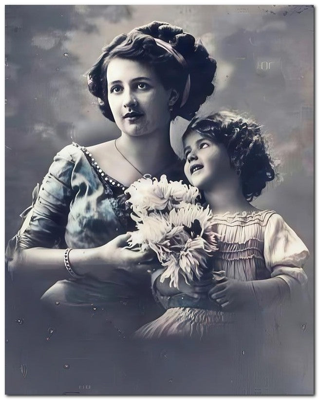 Belle Epoque Children 1913 Mom Girl 8x10 Photo Print 23052501212