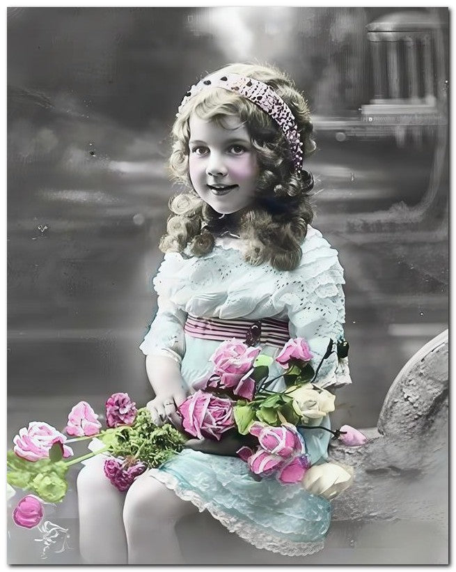 Belle Epoque Children 1913 Seated Cutie 8x10 Photo Print 23052501220