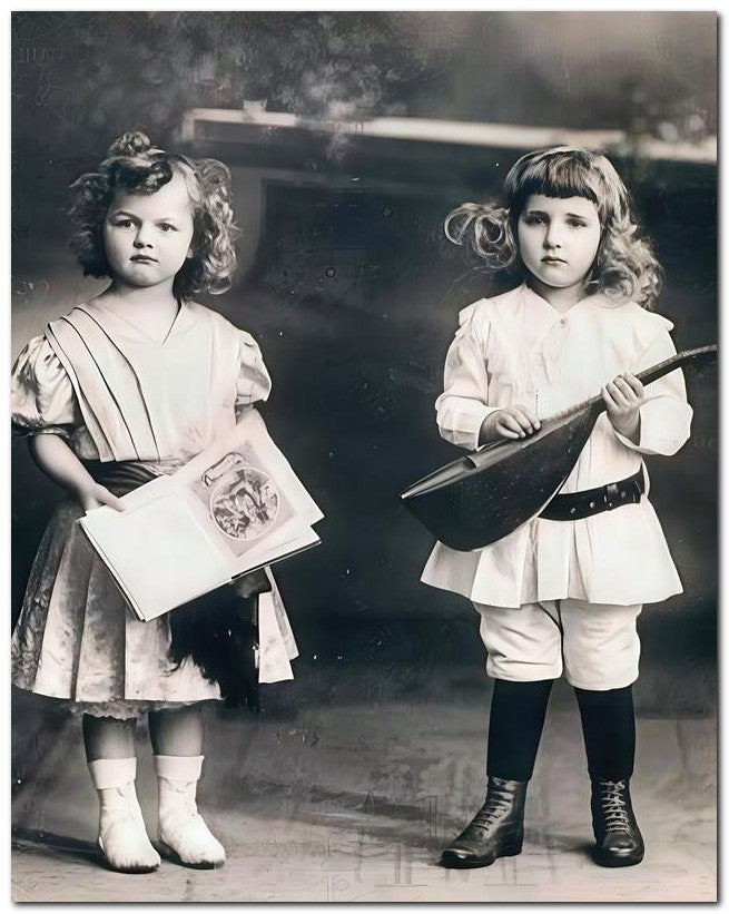 Belle Epoque Children 1914 Book Music 8x10 Photo Print 23052501231