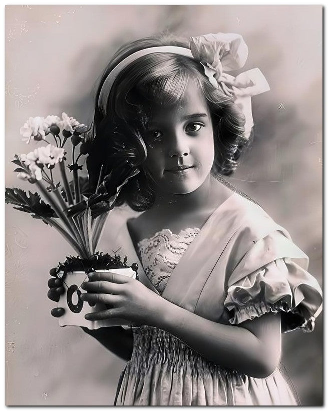 Belle Epoque Children 1919 Potted Plant 8x10 Photo Print 23052501295