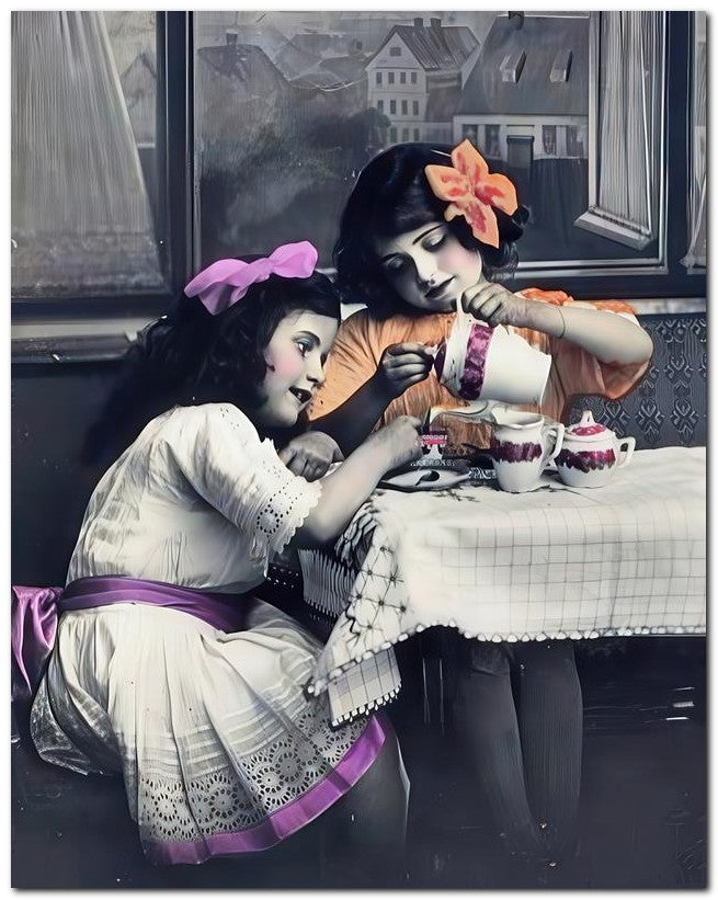 Belle Epoque Children 1922 Teatime 8x10 Photo Print 23052501308