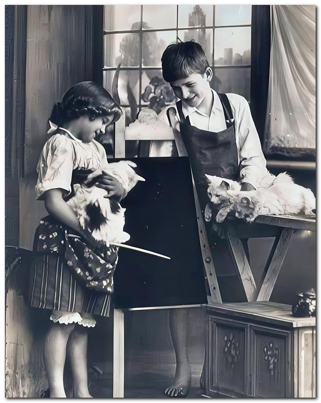 Belle Epoque Children Boy Girlcats 8x10 Photo Print 23052501329