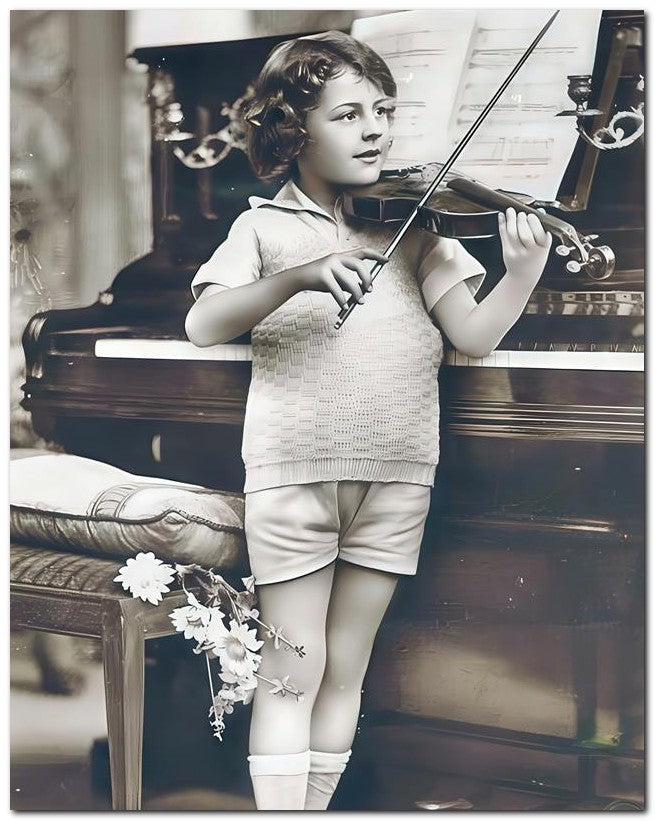 Belle Epoque Children Child Violin Piano 8x10 Photo Print 23052501335