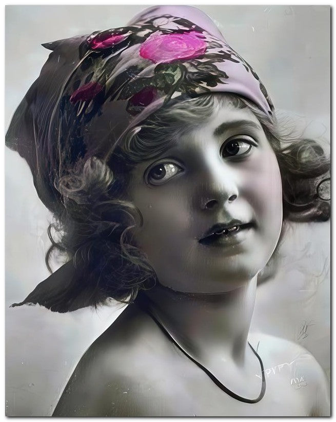 Belle Epoque Children Girl Headband 8x10 Photo Print 23052501359