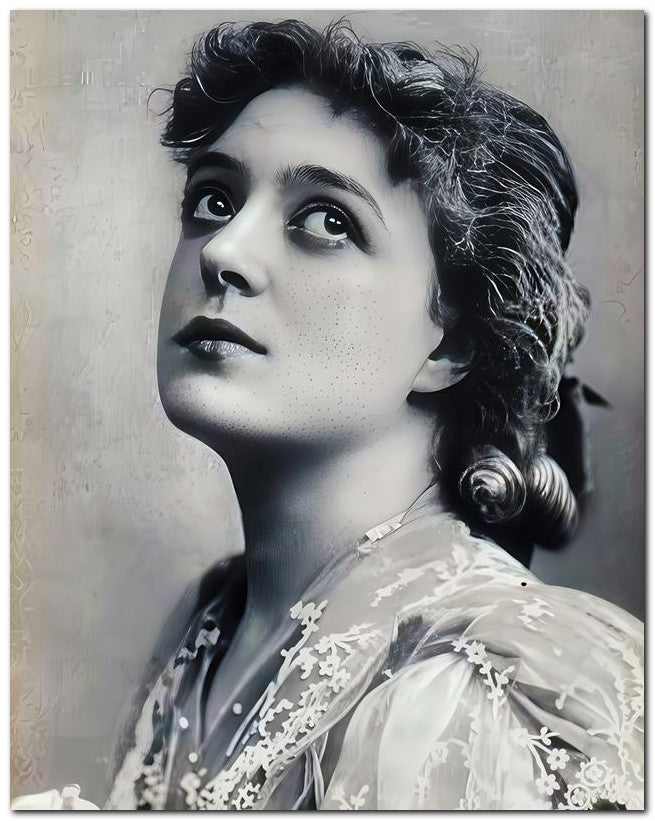 French Belle Epoque Fashion 1900's Big Eyes 8x10 Photo Print 23052501417