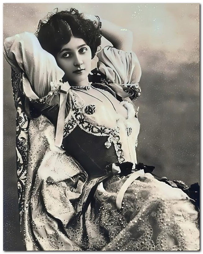 French Belle Epoque Fashion 1900's Posing 8x10 Photo Print 23052501431
