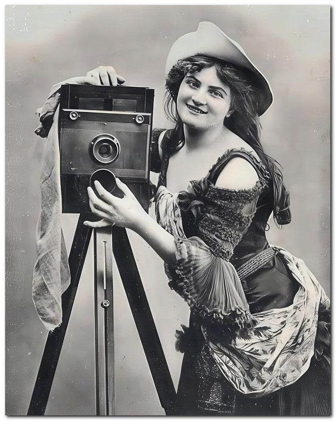 French Belle Epoque Fashion 1903 Girl Camera 8x10 Photo Print 23052501459