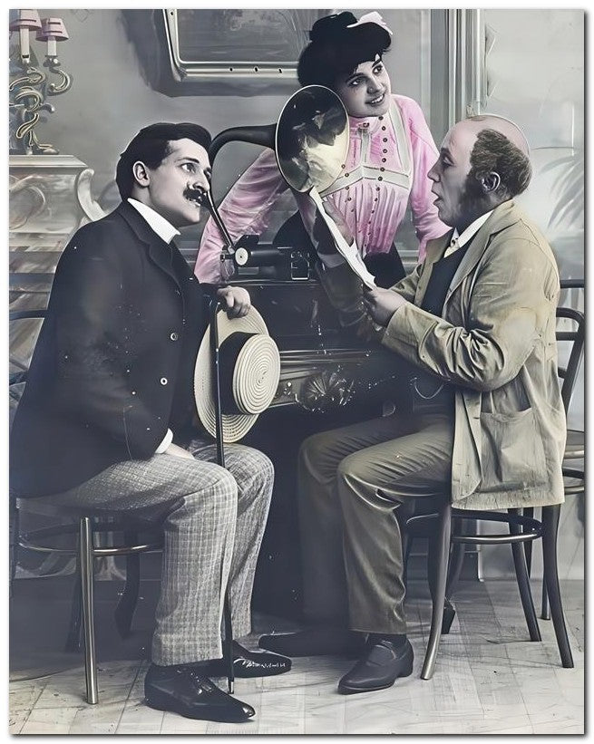 French Belle Epoque Fashion 1904 Phonograph 8x10 Photo Print 23052501471
