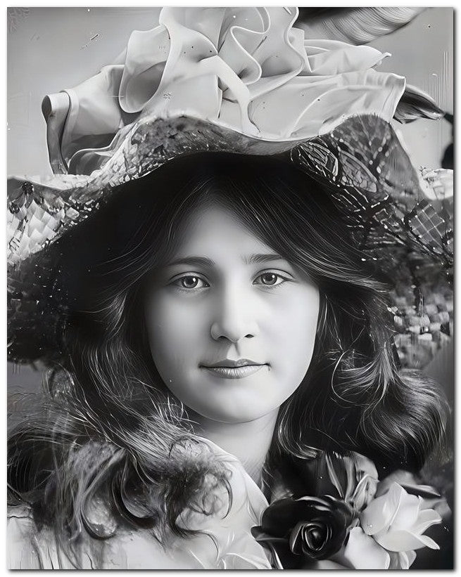 French Belle Epoque Fashion 1905 Bonnet Rose 8x10 Photo Print 23052501497