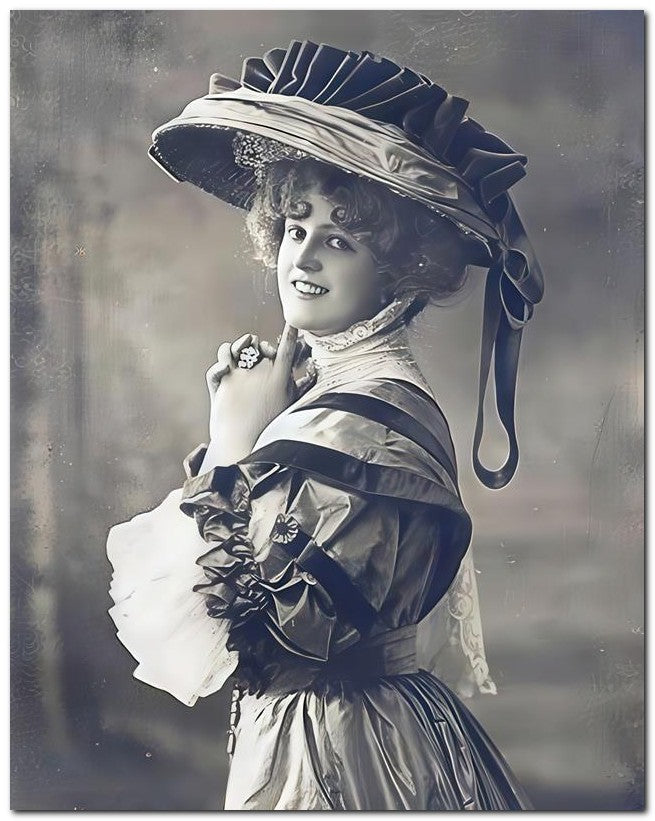 French Belle Epoque Fashion 1905 Lace Sleeves 8x10 Photo Print 23052501537