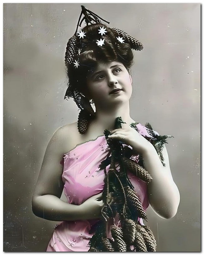 French Belle Epoque Fashion 1905 Pine Cones 8x10 Photo Print 23052501548
