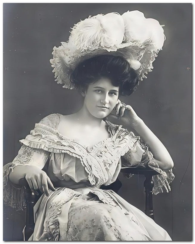 French Belle Epoque Fashion 1905 Relaxed Lady 8x10 Photo Print 23052501562