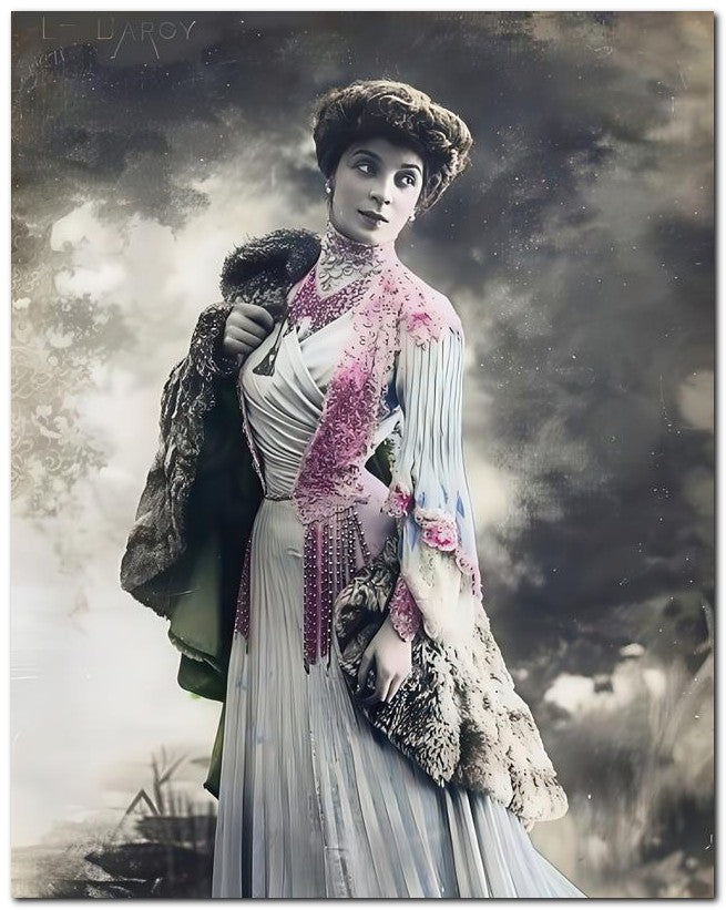 French Belle Epoque Fashion 1905 Wow Dress 8x10 Photo Print 23052501602