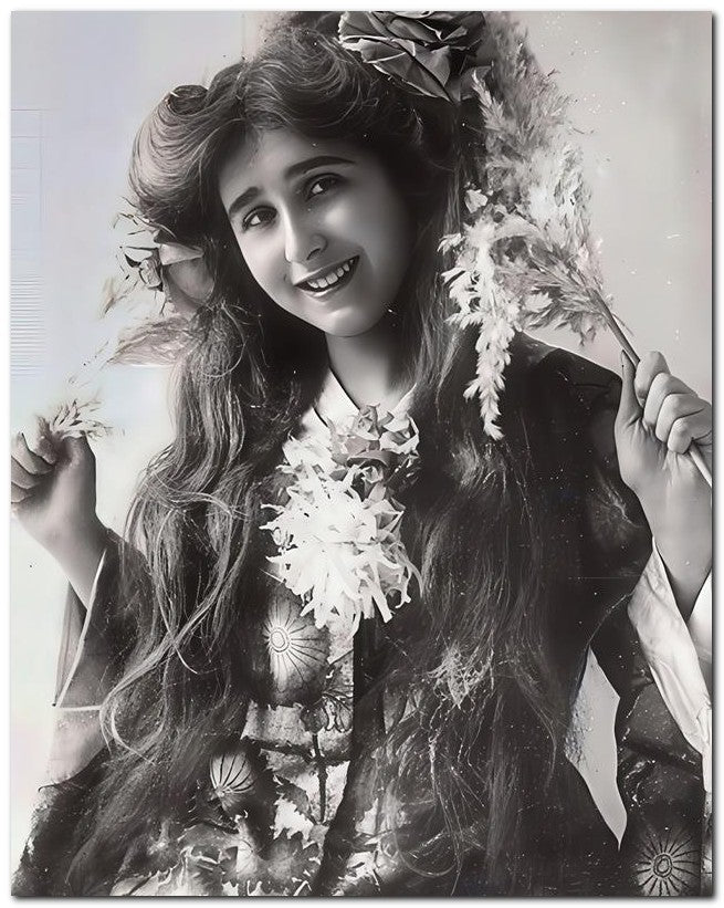 French Belle Epoque Fashion 1906 Long Hair 8x10 Photo Print 23052501627