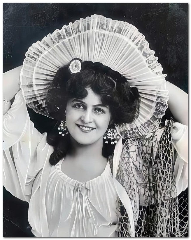 French Belle Epoque Fashion 1906 Pleated Hat 8x10 Photo Print 23052501635