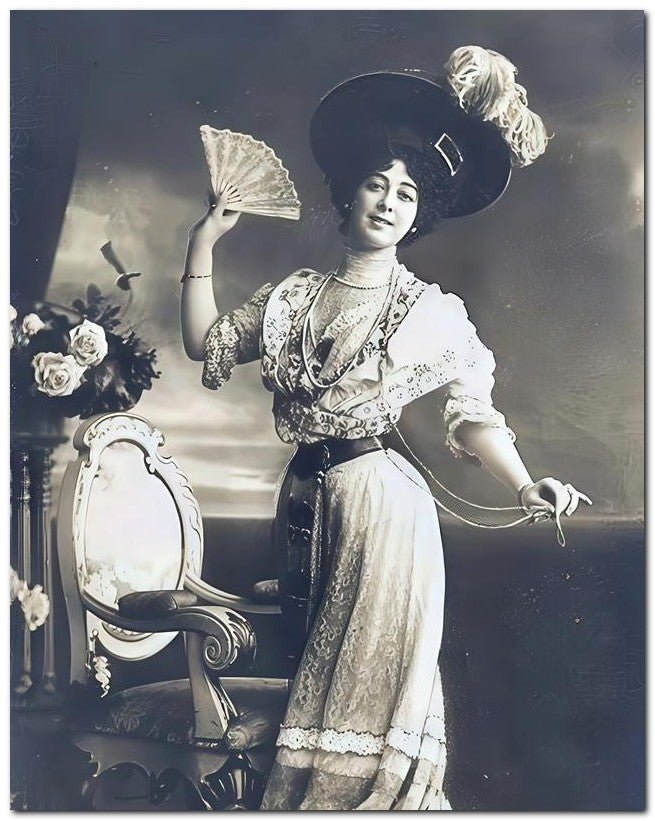 French Belle Epoque Fashion 1907 Fan Chains 8x10 Photo Print 23052501654