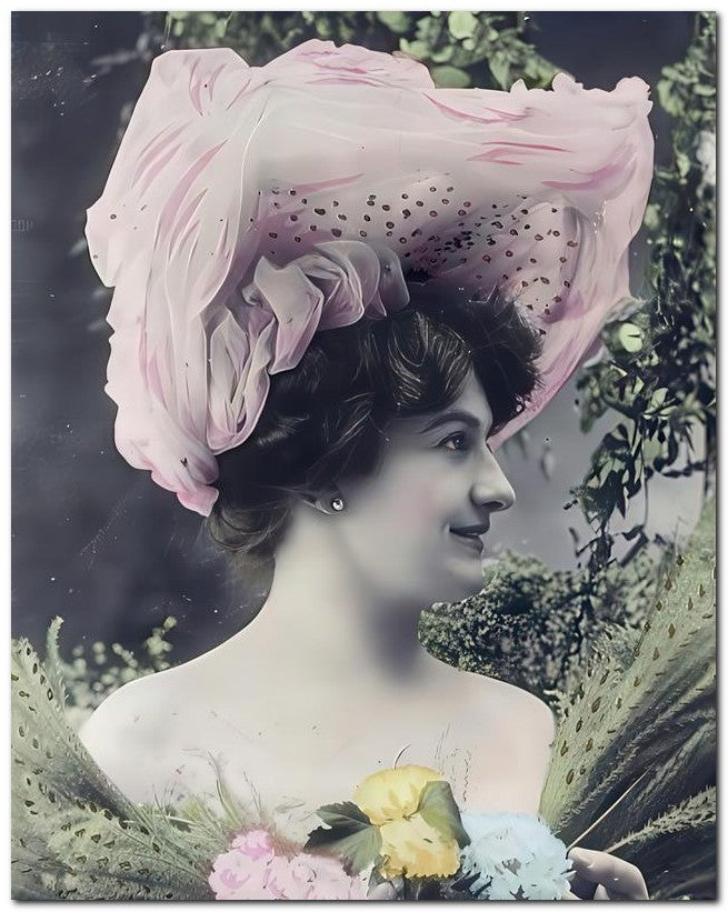 French Belle Epoque Fashion 1907 Feathers 8x10 Photo Print 23052501659