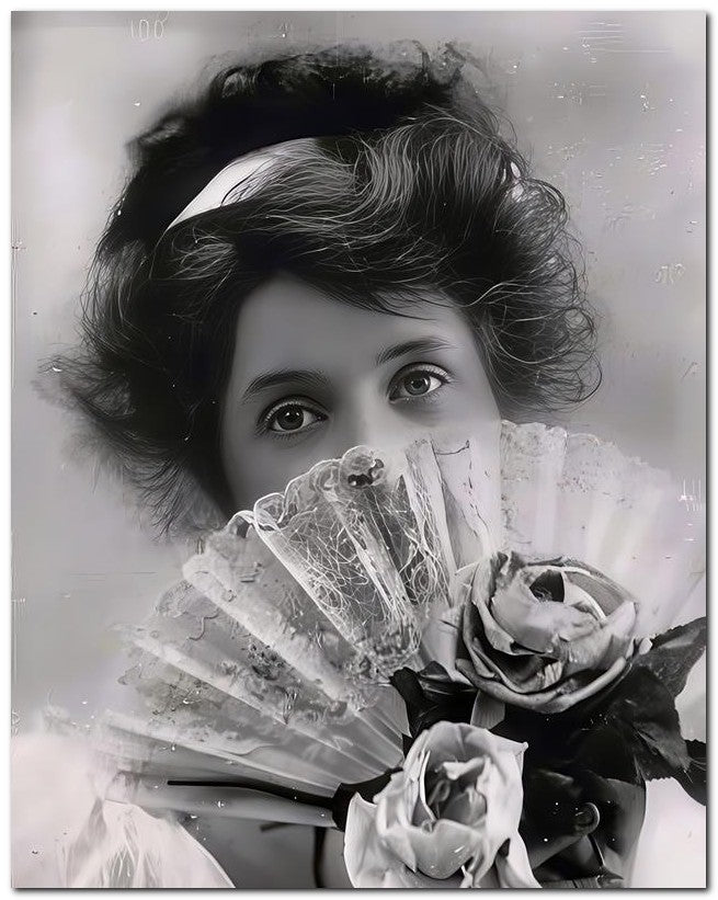 French Belle Epoque Fashion 1907 Flirt Fan 8x10 Photo Print 23052501661