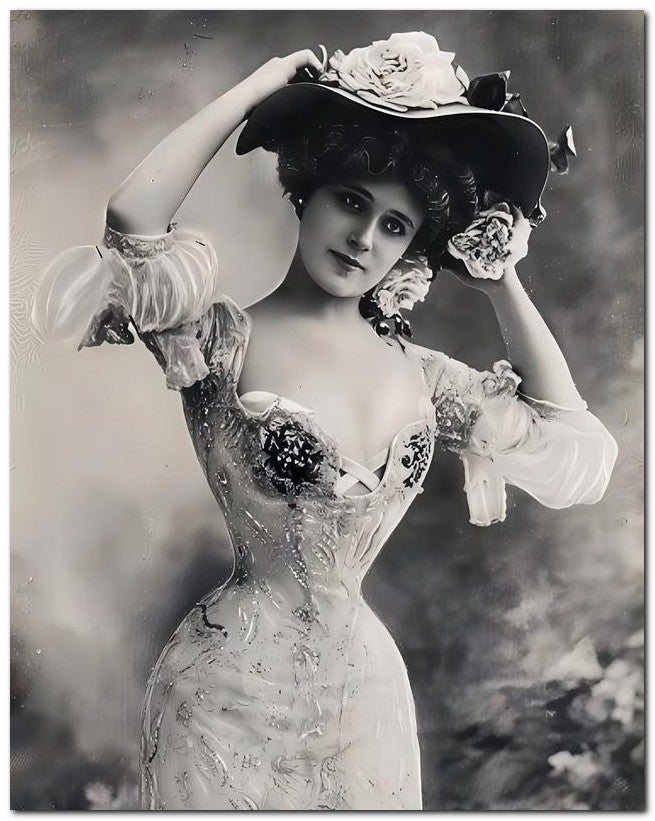 French Belle Epoque Fashion 1907 Hourglass 8x10 Photo Print 23052501670