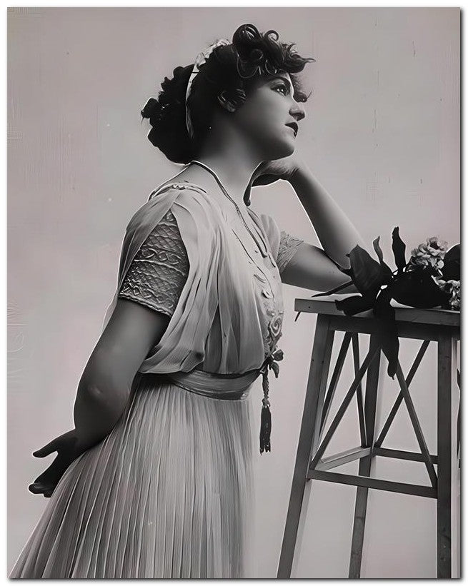 French Belle Epoque Fashion 1907 In Thought 8x10 Photo Print 23052501671