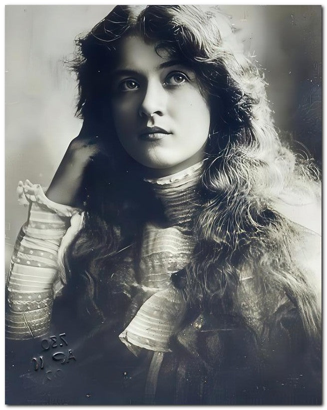 French Belle Epoque Fashion 1907 Long Long Hair 8x10 Photo Print 23052501672