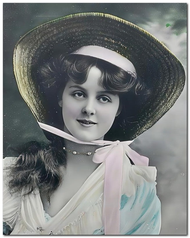French Belle Epoque Fashion 1907 Pretty Hat 8x10 Photo Print 23052501686