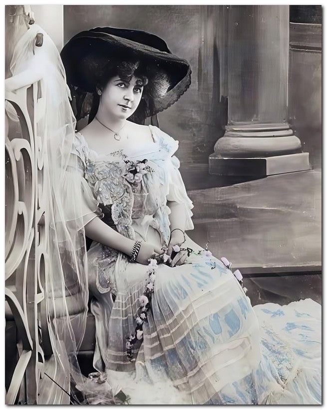 French Belle Epoque Fashion 1907 Sitting 8x10 Photo Print 23052501694