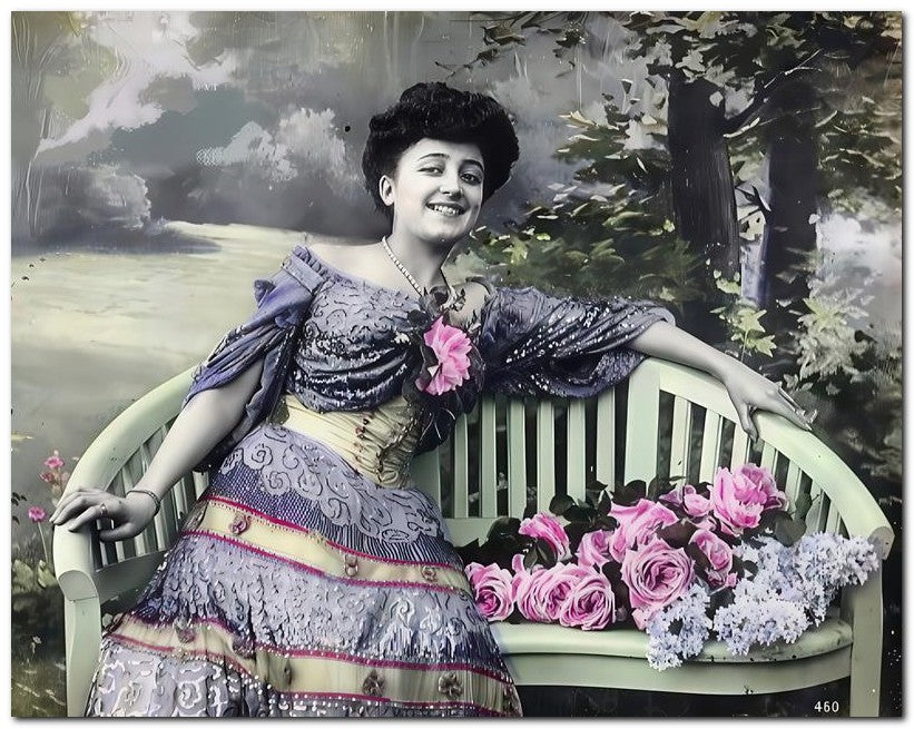 French Belle Epoque Fashion 1908 Garden Variety 8x10 Photo Print 23052501721
