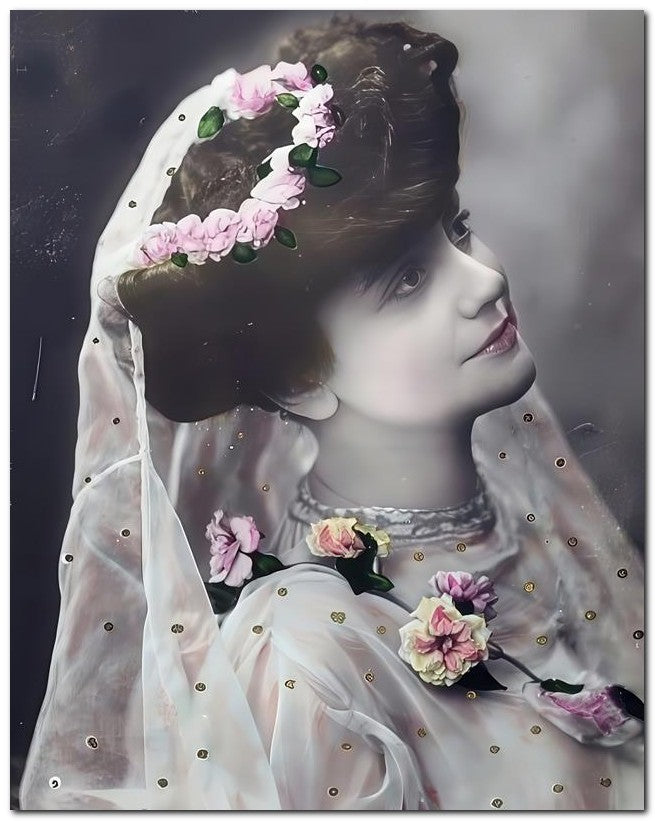 French Belle Epoque Fashion 1908 Halo Roses 8x10 Photo Print 23052501728