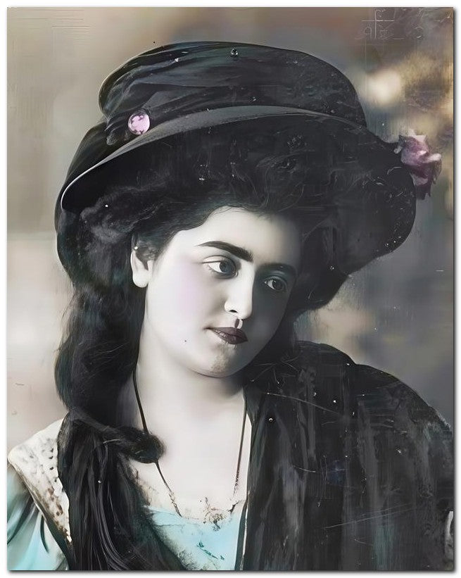 French Belle Epoque Fashion 1908 Long Hair 8x10 Photo Print 23052501741