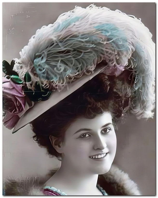 French Belle Epoque Fashion 1908 Lovely Smile 8x10 Photo Print 23052501742
