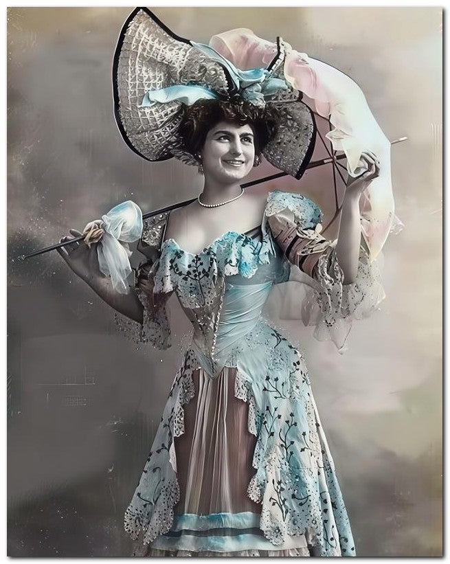 French Belle Epoque Fashion 1908 Parasol Cute 8x10 Photo Print 23052501748