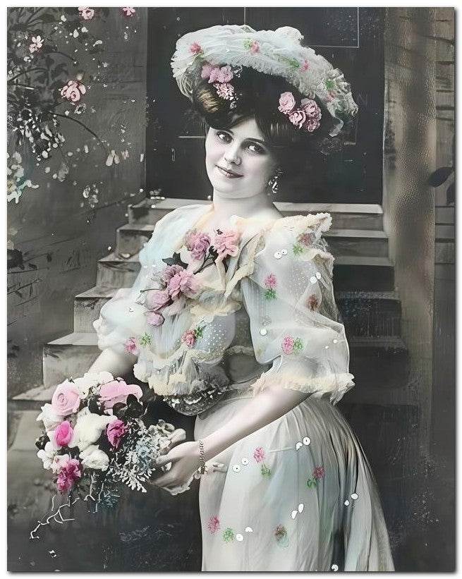 French Belle Epoque Fashion 1908 Superb Dress 8x10 Photo Print 23052501766