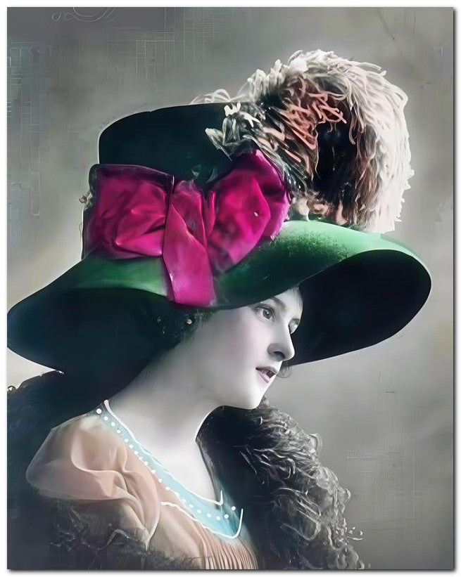 French Belle Epoque Fashion 1909 Big Red Bow 8x10 Photo Print 23052501782