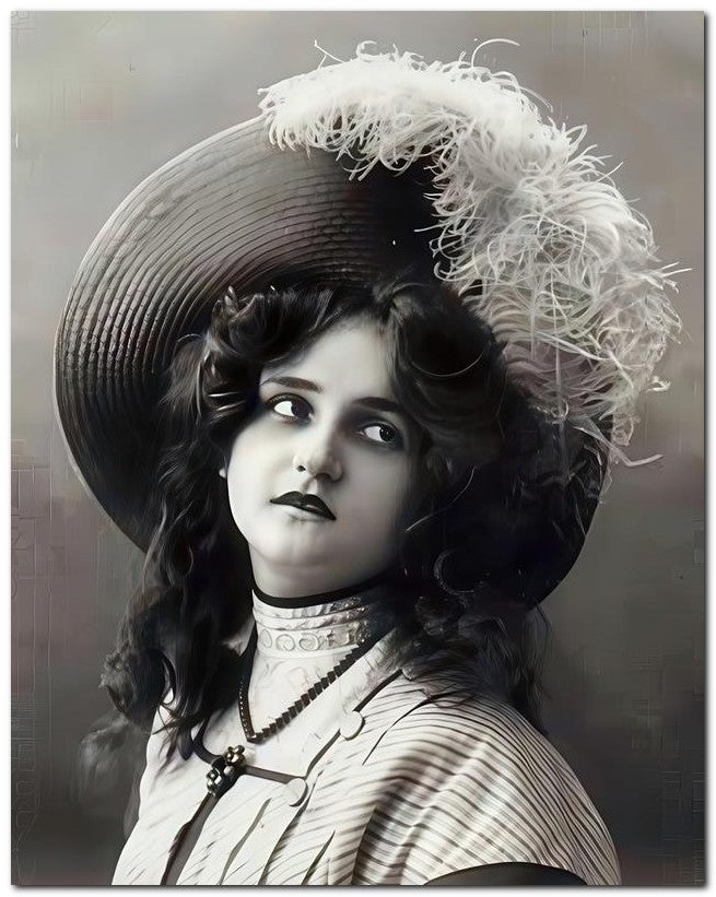 French Belle Epoque Fashion 1909 Dark Hair 8x10 Photo Print 23052501796