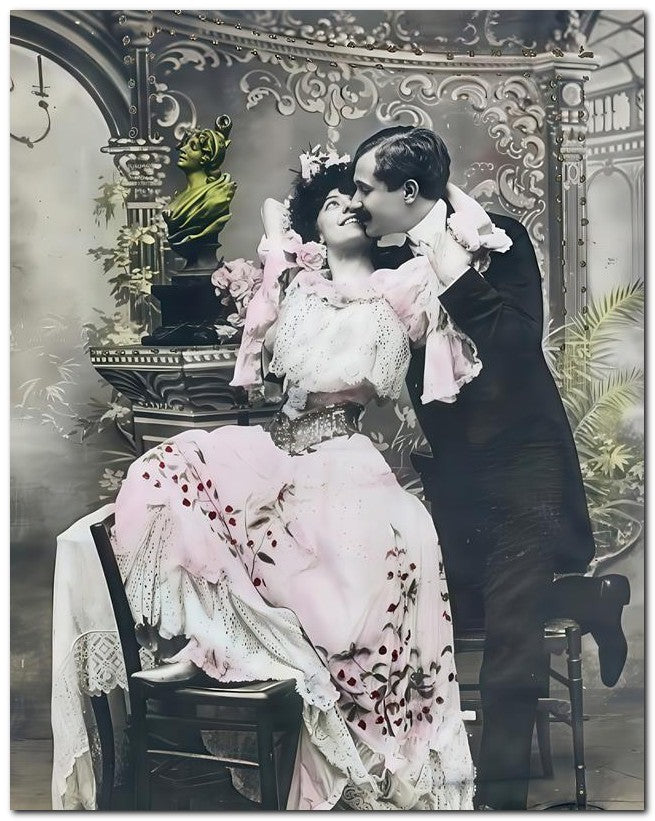 French Belle Epoque Fashion 1909 Embrace 8x10 Photo Print 23052501798
