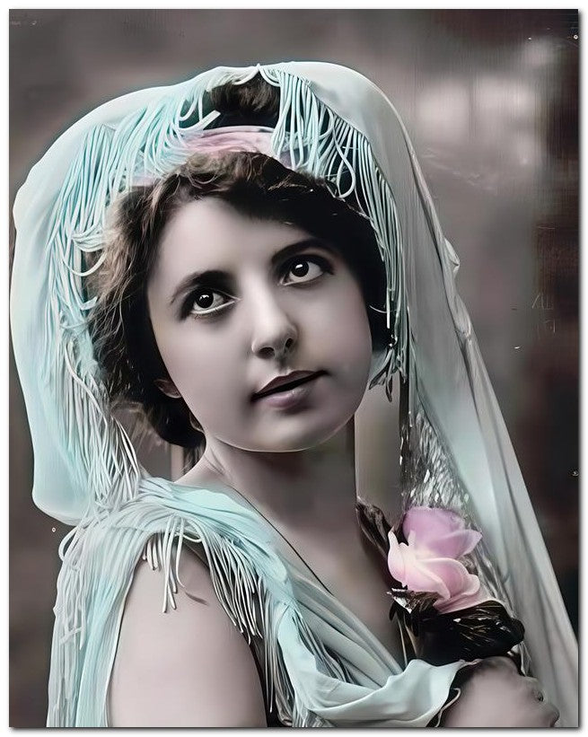 French Belle Epoque Fashion 1909 Head Scarf 8x10 Photo Print 23052501820