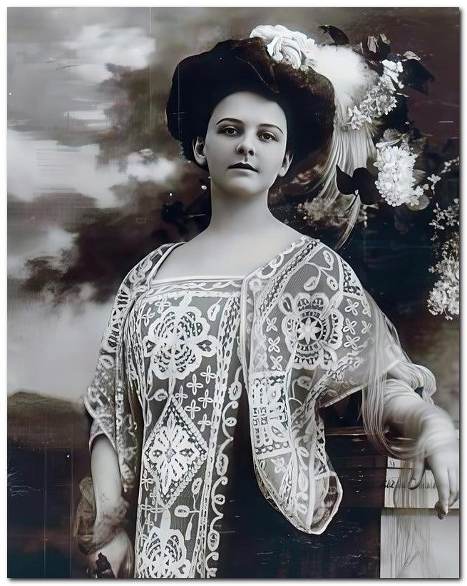 French Belle Epoque Fashion 1909 Laces Mock 8x10 Photo Print 23052501842
