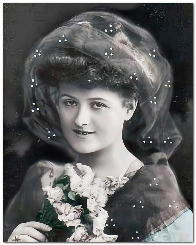 French Belle Epoque Fashion 1909 Trim Veil 8x10 Photo Print 23052501887